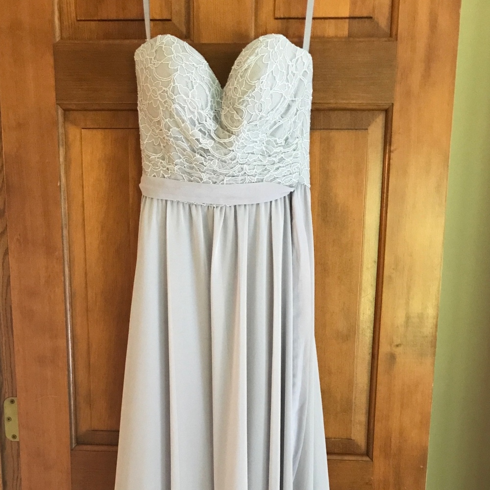 Kennedy Blue Kinley silver bridesmaid dress